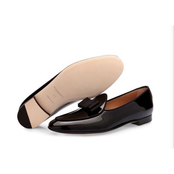 Superglamourous Tangerine Black Belgian Patent Leather Dress Shoe 46 (13)